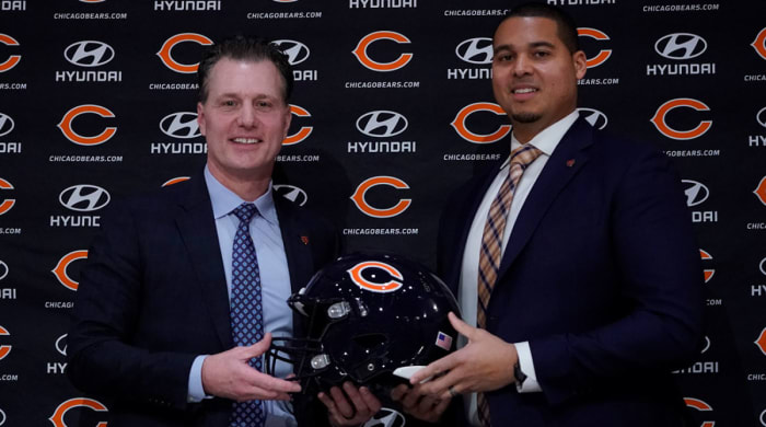 New Bears coach Matt Eberflus and GM Ryan Poles